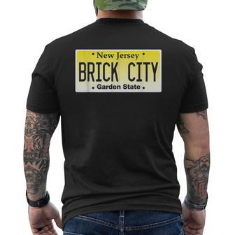 Brick City Newark Nj City New Jersey License Plate Graphic Mens Back Print T-shirt - Thegiftio UK