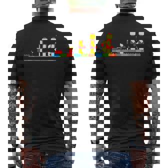 Bricks Evolution Master Builder Building Blocks Men's T-shirt Back Print - Thegiftio
