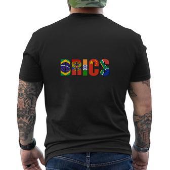 Brics Brazil Russia India China South Africa Mens Back Print T-shirt - Seseable