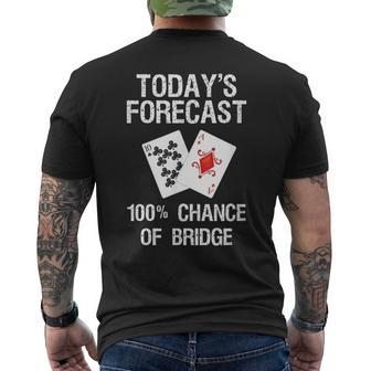 Bridge Bridge Card Game Today's Forecast Men's T-shirt Back Print - Monsterry CA