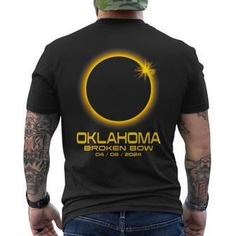 Broken Bow Oklahoma Ok Total Solar Eclipse 2024 Men's T-shirt Back Print - Monsterry