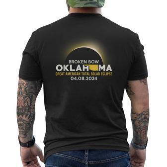 Broken Bow Oklahoma Ok Total Solar Eclipse 2024 Men's T-shirt Back Print | Mazezy UK