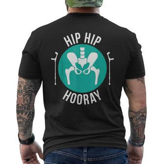 Broken Hip Surgery 'Hip Hip Hooray' Hip Replacement Men's T-shirt Back Print - Monsterry CA
