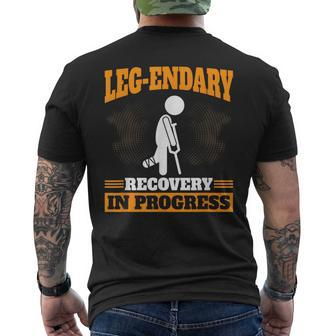 Broken Leg Injury Surgery Get Well Soon Men's T-shirt Back Print - Thegiftio UK