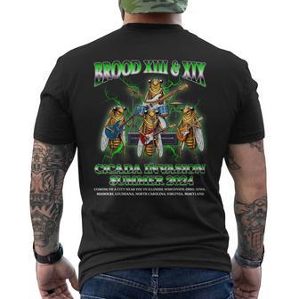 Brood Xix Xiii Cicada Invasion Summer 2024 Cicada 80S Band Men's T-shirt Back Print - Monsterry DE