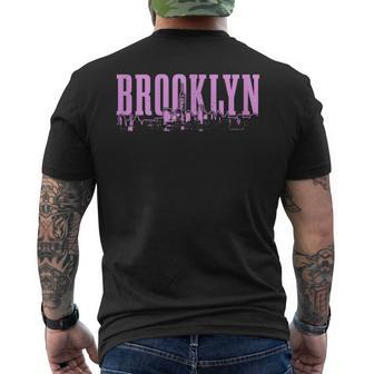 Brooklyn New York City Skyline Nyc Vintage Ny Men's T-shirt Back Print - Monsterry CA