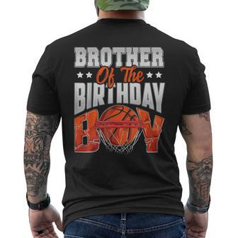 Brother Basketball Birthday Boy Family Baller B-Day Party Men's T-shirt Back Print - Seseable