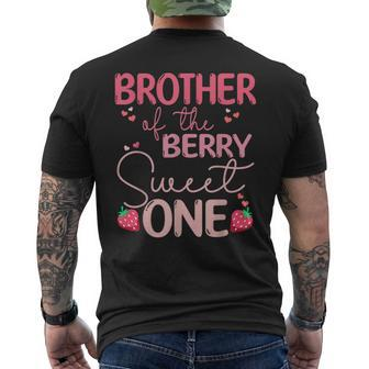 Brother Of The Berry Sweet One Strawberry First Birthday Men's T-shirt Back Print - Monsterry UK