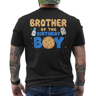 Brother Of The Birthday Boy Milk And Cookies 1St Birthday Men's T-shirt Back Print - Monsterry