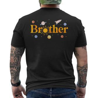 Brother Of The Birthday First Trip Around The Sun Bday Boy Men's T-shirt Back Print - Monsterry
