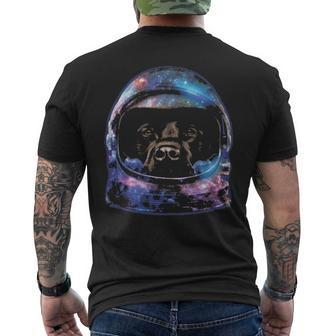 Brown Labrador In Space Galaxy Astronaut Helmet Dog Men's T-shirt Back Print | Mazezy UK
