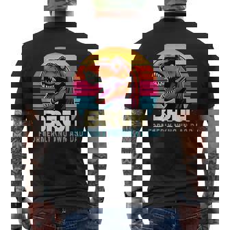Bruh Formerly Known As Dad Dinosaur Father's Day Men's T-shirt Back Print - Thegiftio