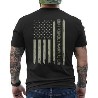 Bruh Formerly Known As Dad Father's Day Dad Usa Flag Men's T-shirt Back Print - Thegiftio UK