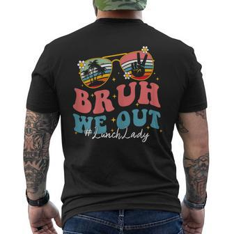 Bruh We Out Last Day Of School Lunch Lady Summer Men's T-shirt Back Print - Monsterry CA