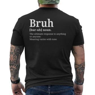 Bruh Meme Saying Brother Hilarious Saying V2 Mens Back Print T-shirt - Thegiftio UK