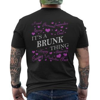 Brunk Shirts It's A Brunk Thing Name Shirts Mens Back Print T-shirt - Thegiftio UK