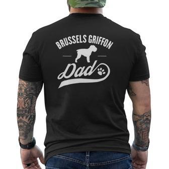 Brussels Griffon Dog Dad Dog Owner Lover Mens Back Print T-shirt | Mazezy
