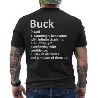 Buck Definition Personalized Name Birthday Idea Men's T-shirt Back Print - Monsterry