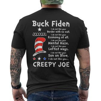 Buck Fiden I Do Not Like Your Border With No Wall Us Flag Men's T-shirt Back Print - Seseable
