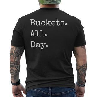 Buckets All Day Bad Basketball T Men's T-shirt Back Print - Monsterry UK