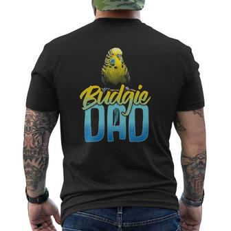 Budgie Mens Male Dad Daddy Father Mens Back Print T-shirt | Mazezy