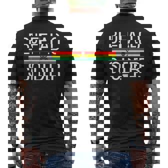 Buffalo Soldier Rastafarian Culture Men's T-shirt Back Print - Thegiftio
