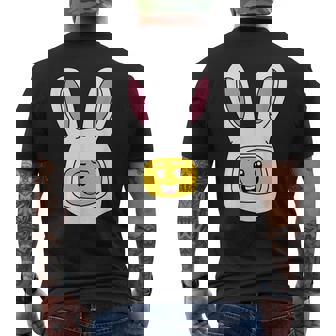 Building Blocks Face Figure Rabbit Easter Day Master Builder Men's T-shirt Back Print - Seseable