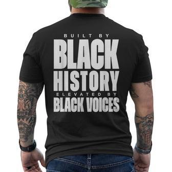 Built By Black History Elevated By Black Voices Men's T-shirt Back Print - Seseable