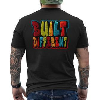 Built Different Graffiti Lover In Mixed Color Men's T-shirt Back Print - Thegiftio UK