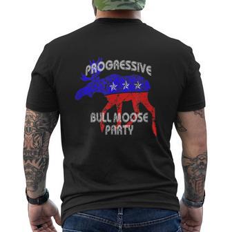 Bull Moose Party Progressive Teddy Roosevelt Men's T-shirt Back Print - Monsterry