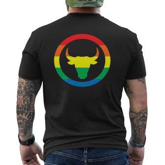 Bull Pride Durham Nc Lgbt T Mens Back Print T-shirt - Thegiftio UK
