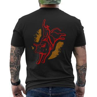 Bull Riding Rodeo Country Ranch Cowboy Bull Rider Men's T-shirt Back Print - Monsterry DE