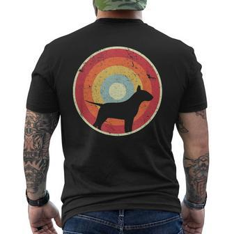 Bull Terrier Retro Style Men's T-shirt Back Print - Seseable