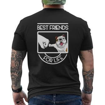 Bulldog Best Friends For Life Mens Back Print T-shirt - Thegiftio UK