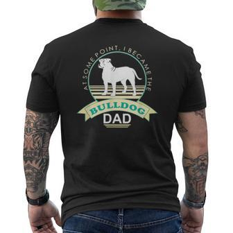 Bulldog Dad Nickerstickers American Bulldog Mens Back Print T-shirt | Mazezy