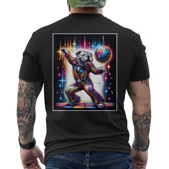 Bulldog Dancing Disco Men's T-shirt Back Print - Seseable