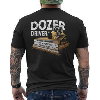 Bulldozer Driver Operator Heavy Equipmen Men's T-shirt Back Print | Mazezy