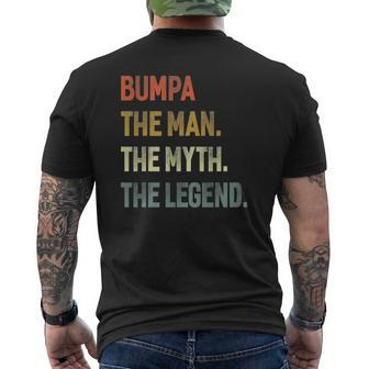 Bumpa The Man The Myth The Legend Grandpa Father's Day Mens Back Print T-shirt | Mazezy