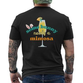 Some Bunny Needs A Mimosa Easter Brunch Women Men's T-shirt Back Print | Mazezy