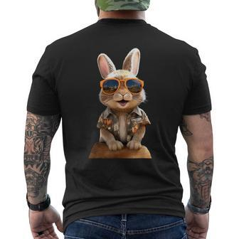 Bunny With Sunglasses Rabbit Brown Hare Cute Bunnies Men's T-shirt Back Print - Thegiftio UK