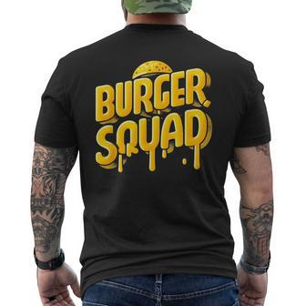 Burger Squad Lover Fast Food Vintage Men's T-shirt Back Print - Monsterry AU