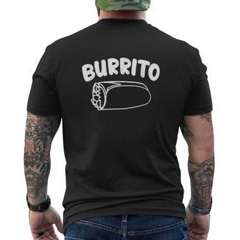 Burrito Taco Taquito Mexican Food Family Matching Outfits Mens Back Print T-shirt - Seseable