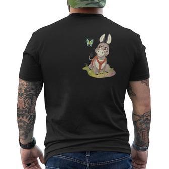 Burro Mariposa Animales Mejores Amigos Camiseta Hombre Estampado Espalda - Regaloses