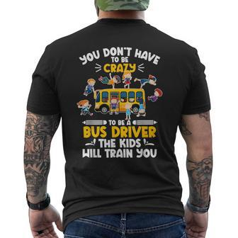 To Be A Bus Driver School Bus Drivers Men's T-shirt Back Print - Monsterry
