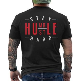 Business Owner Money Stay Humble Hustle Hard Men's T-shirt Back Print - Monsterry AU