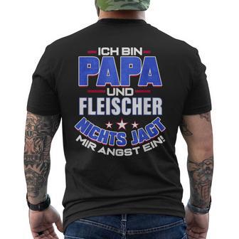 Butcher Dad Butcher Meat Butcher Butcher Battler T-Shirt mit Rückendruck - Geschenkecke