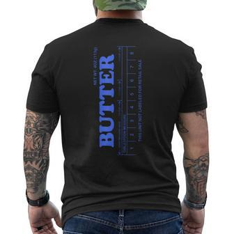 Butter Stick Blue Men's T-shirt Back Print | Mazezy