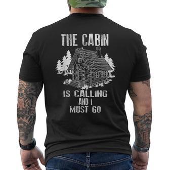 The Cabin Is Calling And I Must Go Outdoor Trip Men's T-shirt Back Print - Monsterry CA