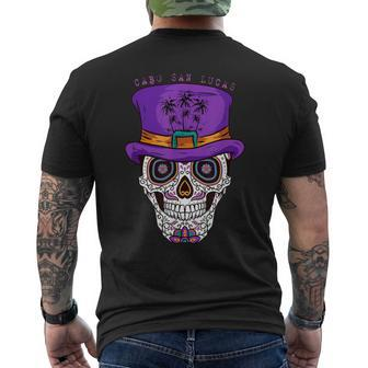 Cabo San Lucas Sugar Skull & Hat Souvenir Men's T-shirt Back Print - Monsterry UK
