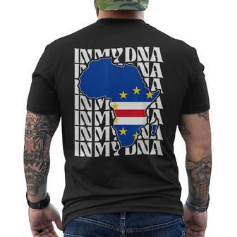 Cabo Verde Is In My Dna Love Cape Verde Flag In Africa Map Men's T-shirt Back Print - Monsterry DE